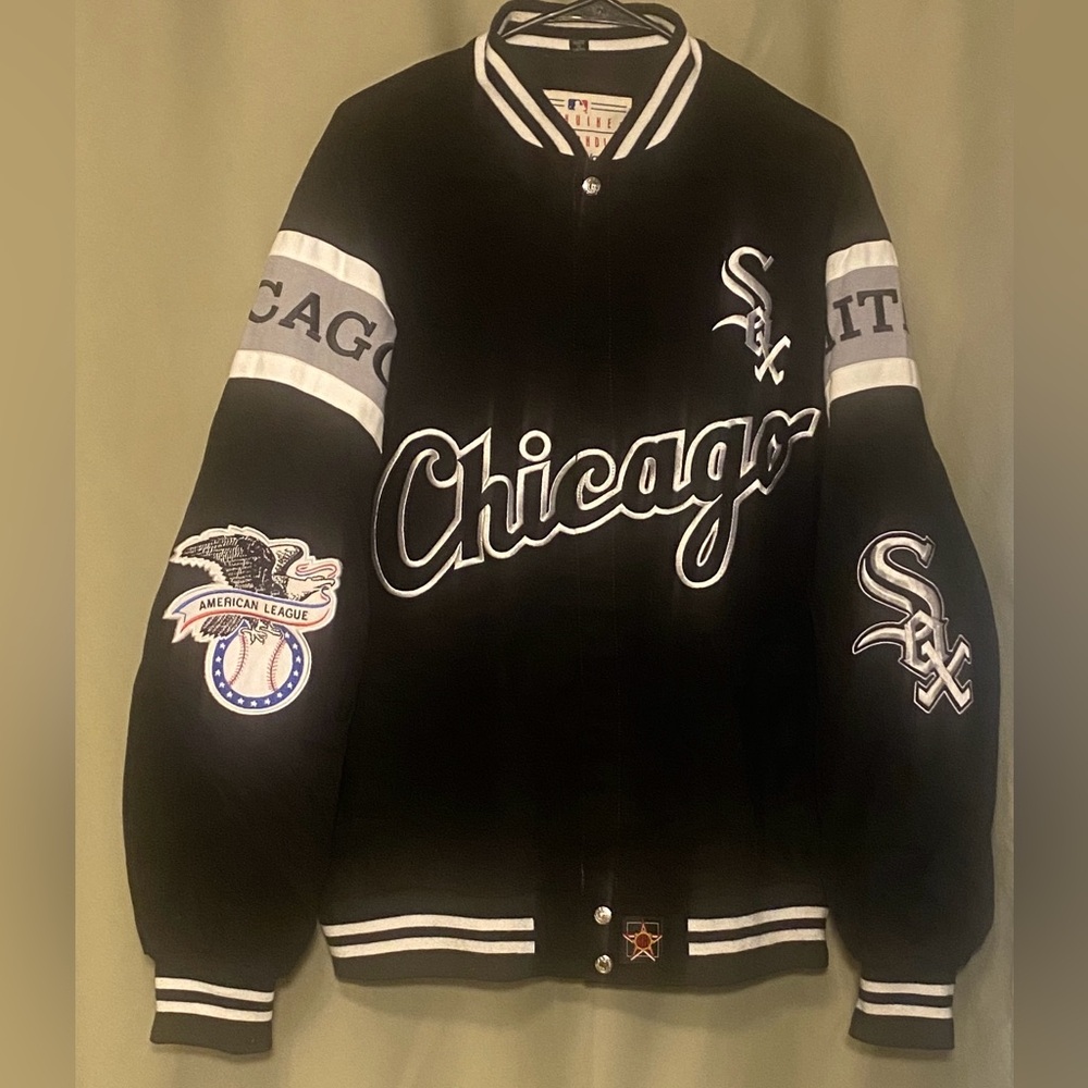 Vintage Jeff Hamilton Design Chicago White Sox Varsity Jacket Coat Mens L